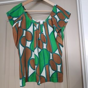 100% silk DVF top